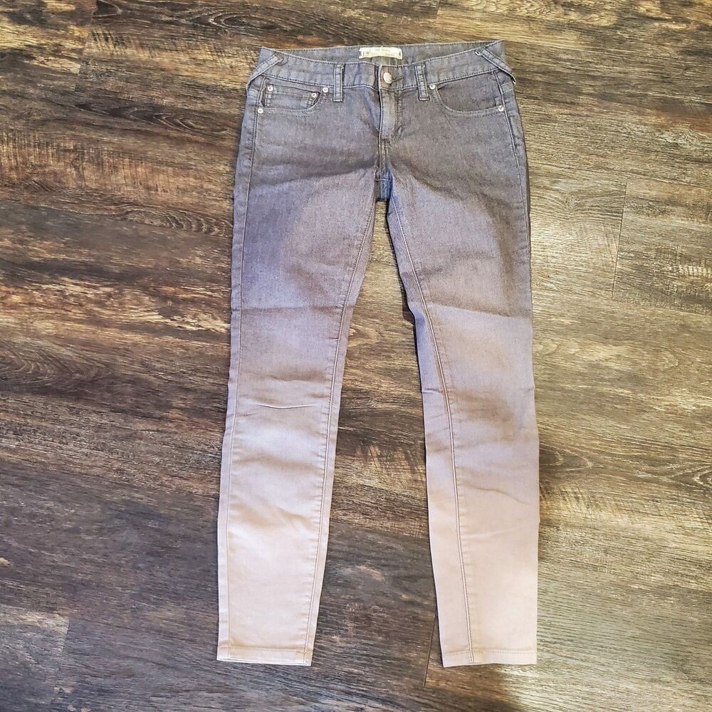 Free People Size W 24 Jeans Faded Style Mid Rise Ankle Skinny